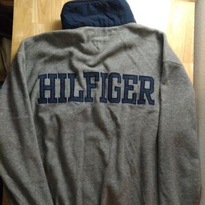 Vintage 90s Tommy Hilfiger Athletics Spell Out Pullover Fleece Jacket